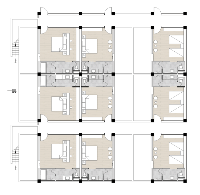 合院b   04/ technics   drawings 技术图纸 △ 一层平面图 △ 立面