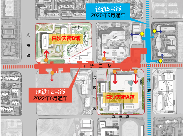 武汉龙湖白沙天街TOD综合体项目 | PLAP - 景观网