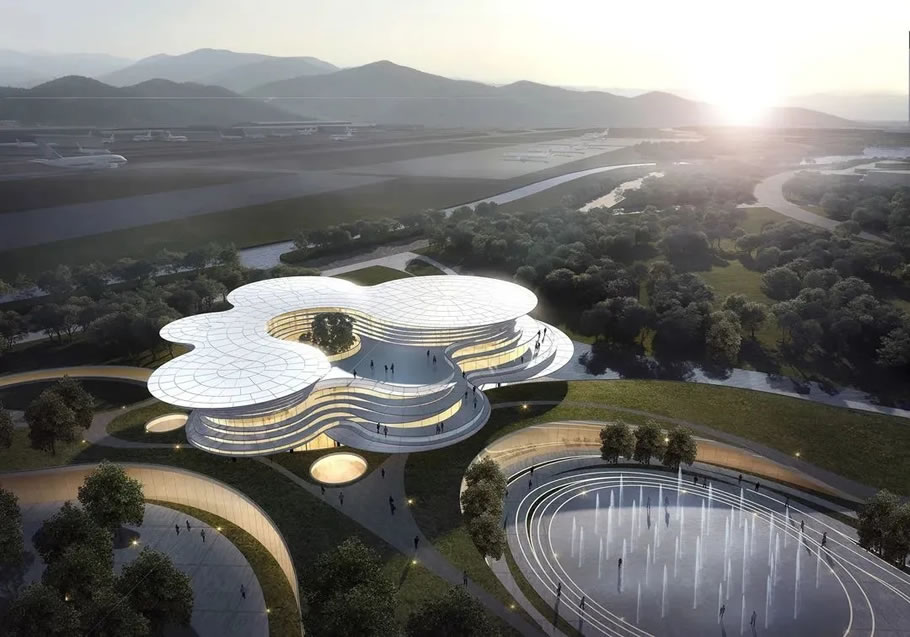 空港云-成都市双流区空港商务区展示中心 | 中建西南院 - 景观网