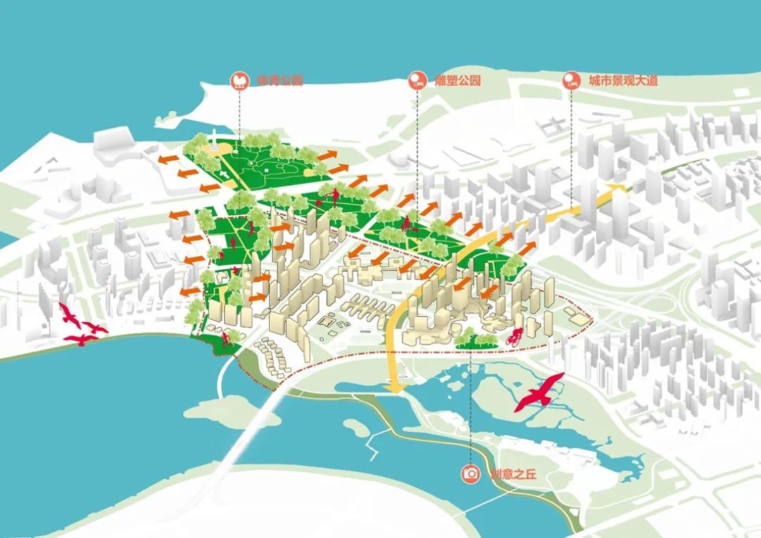 望海之穹,森林客厅 | 厦门五缘湾湿地公园TOD - 景观网